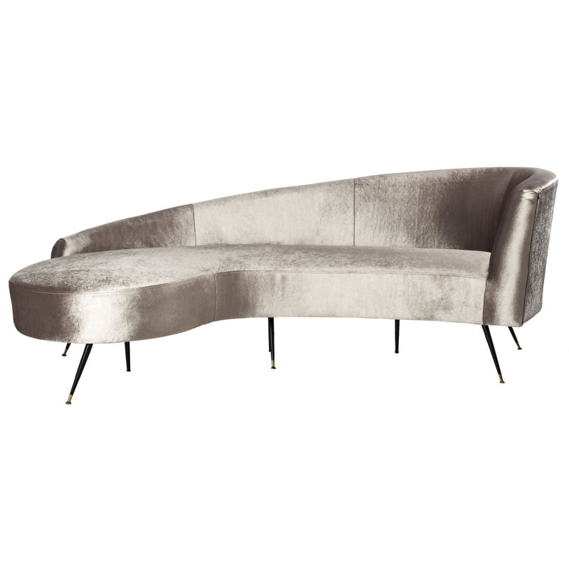 Frankie 86'' Velvet Sofa, Champagne Velvet