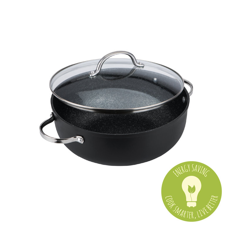 Prestige Scratch Guard Non Stick Casserole Dishes with Lids Ovenproof 28cm - induction Suitable Casserole Dish 5.7L, Dishwasher Safe, Scratch Resistant Cookware