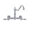 Robinet mural Vintage III Plus avec bec pivotant traditionnel et douchette latérale en laiton massif-55870696-93232840