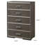 Commode décorative 5 tiroirs Sardelli