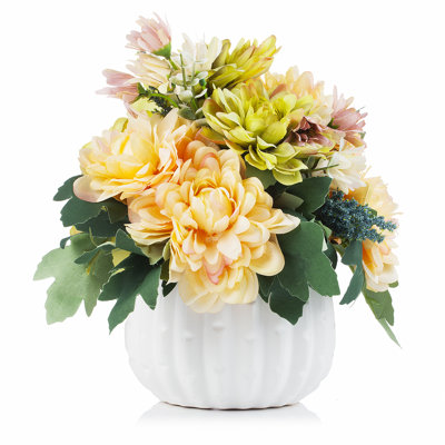Arrangements floraux mixtes en pot
