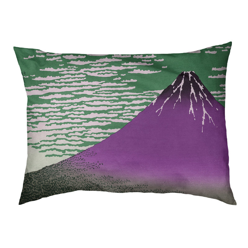 Coussin pour chien d'intérieur / extérieur Burkart, Grand (H 17 po x l 52 po x P 42 po), Mauve/vert