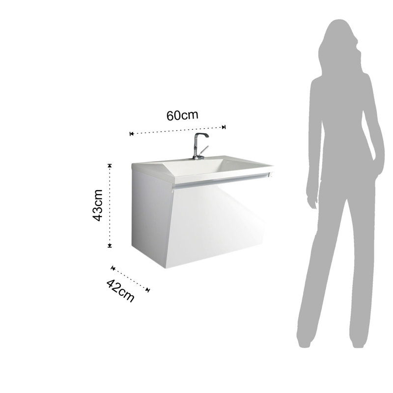 Purser 1000mm Single Bathroom Vanity with Integrated Polyglomerate Basin