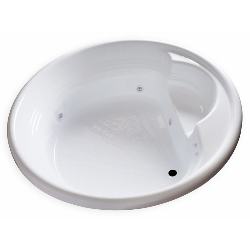 72'' x 72'' Drop-In Whirlpool Acrylic Bathtub