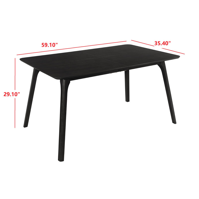 Arkee 59.1" Dining Table, Black