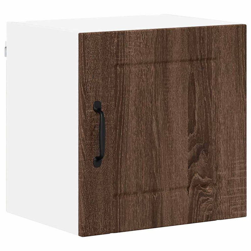 Vidaxl Kitchen Cabinet Black 40 X 31 X 40 Cm Engineered Wood, 40cm H x 40cm W x 31cm D, Brown Oak