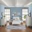 Ensemble de chambre à coucher 5 pièces Windsor avec lit simple à lattes, commode 5 tiroirs et commode 6 tiroirs Windsor-87384431-87384432