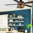 52" Domenic 5 - Blade Ceiling Fan with Draped Brown Wooden Bead Shade