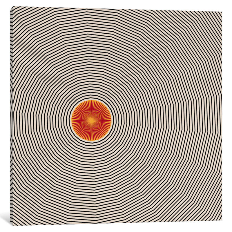 Modern Art- Sun Illusion - Wrapped Canvas Print, 45.72 cm H x 45.72 cm W x 1.91 cm D