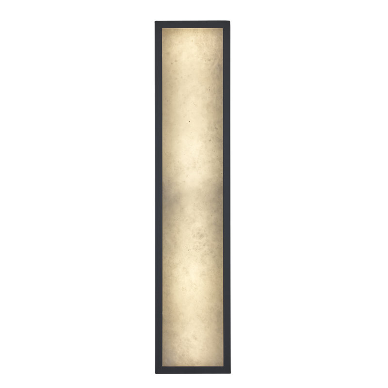 Marilis LED 22" Spanish Alabaster Wall Sconce, Black