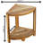 EcoDecors, 17", Teak Corner Shower Shelf, Teak shower Stool, Small Bathroom Bench, Teak Corner Shelf Storage, in EarthyTeak™