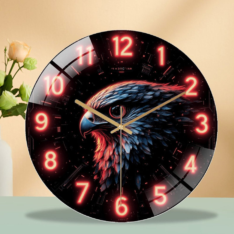 Horloge murale Neon Eagle