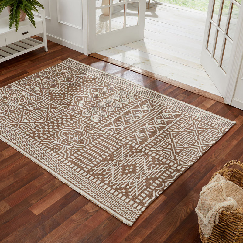Southwestern Indoor / Outdoor Rug, Rectangle 7' x 10'