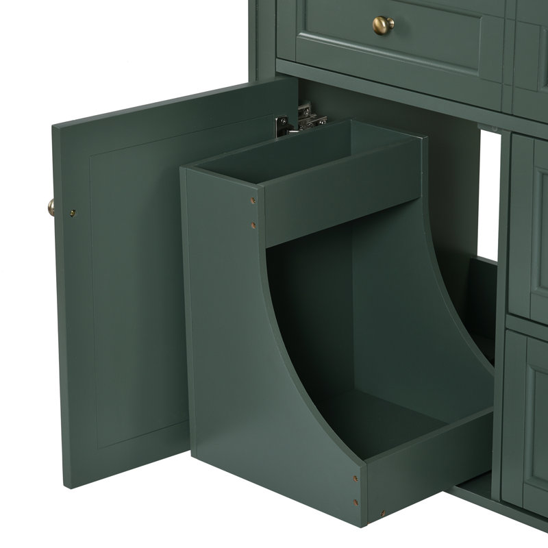 Meuble-lavabo de salle de bain "| conception moderne | 2 tiroirs standard et 1 tiroir rabattable | lavabo supérieur non inclus | élégant