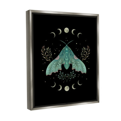 "Papillon céleste et lune" sur toile