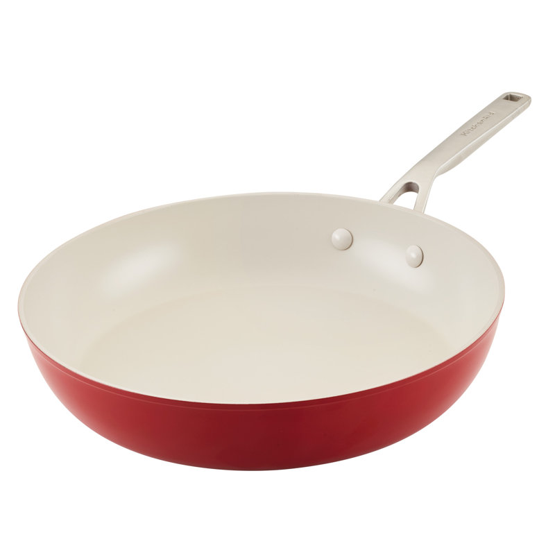Kitchenaid Hard Anodized Ceramic Nonstick Frying Pan / Skillet, 12.25 Inch, Empire Red
