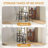 47.24in Modern Counter Height Bar Table and Chairs Set with 2 Stools for Kitchen Dining Table in Gray-942903606