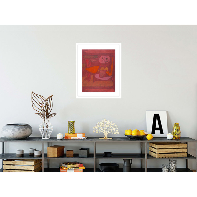 «The Man of Confusion» par Paul Klee - Reproduction giclée encadrée, H 28,62 po x l 23,5 po