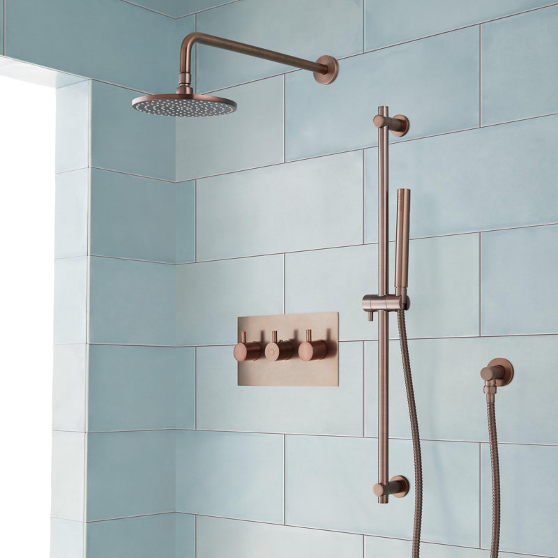 Tosca Complete Thermostatic Shower System with Rough-in Valve, Oil Rubbed Bronze