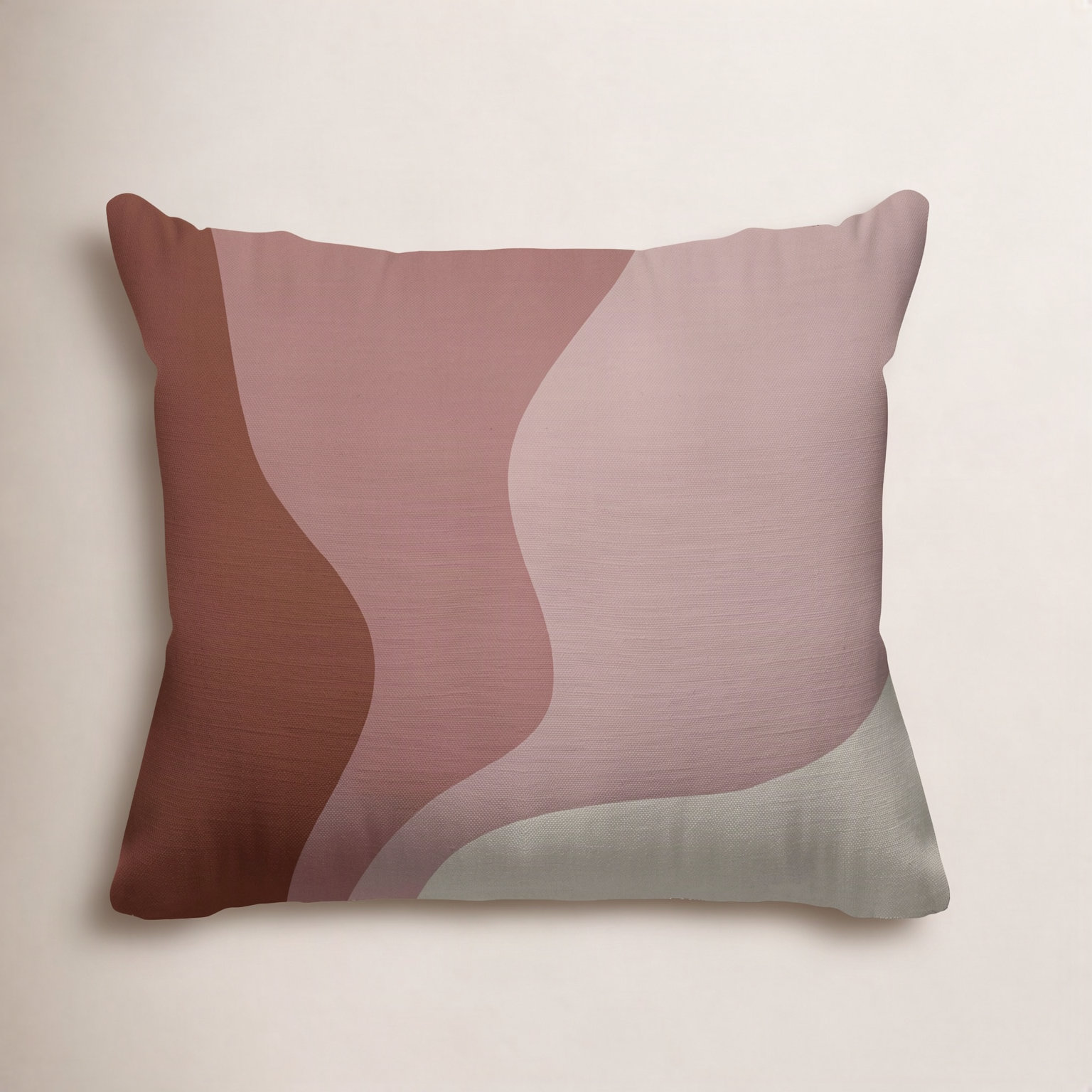 Bunko Ombre Indoor/Outdoor Throw Pillow, 15" x 15", Terracotta, Square