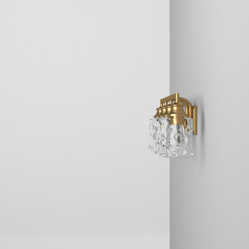 Glenn Dimmable Vanity Light, Brushed Gold, 9" H x 32" W x 6.5" D, 4