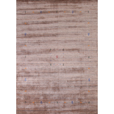 Tapis oriental indien en laine Gabbeh 8 x 10