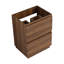 Meuble-lavabo de salle de bain 24 po avec tiroir double, brun, bois d'ingénierie, option armoire élégante avec tiroir brun