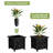 Calista 14.75" Lattice Design Planter Box - 13” Tall Square Decorative Outdoor Flower or Plant Pot-433464183-471666565