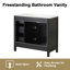 Meuble-lavabo compact et moderne avec armoire en bois durable et lavabo en céramique pour un rangement pratique dans la salle de bain