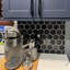 Carreau de mosaïque en porcelaine hexagonale noir 3 po x 3 po Nano