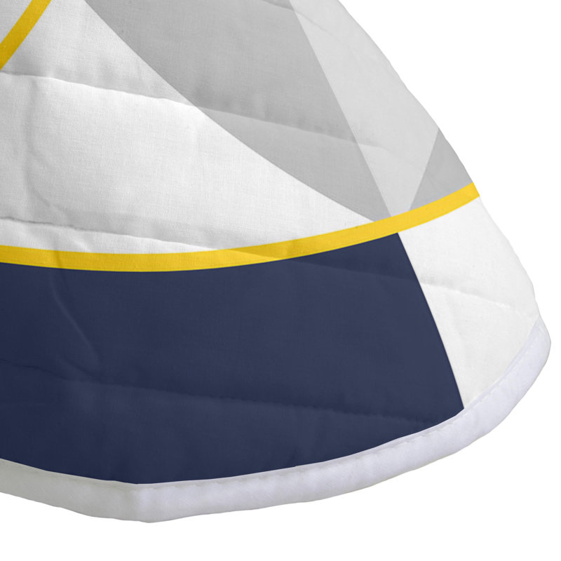 Chavanon Cotton Geometric Shapes Bedspread, 260 x 260 cm Bedspread