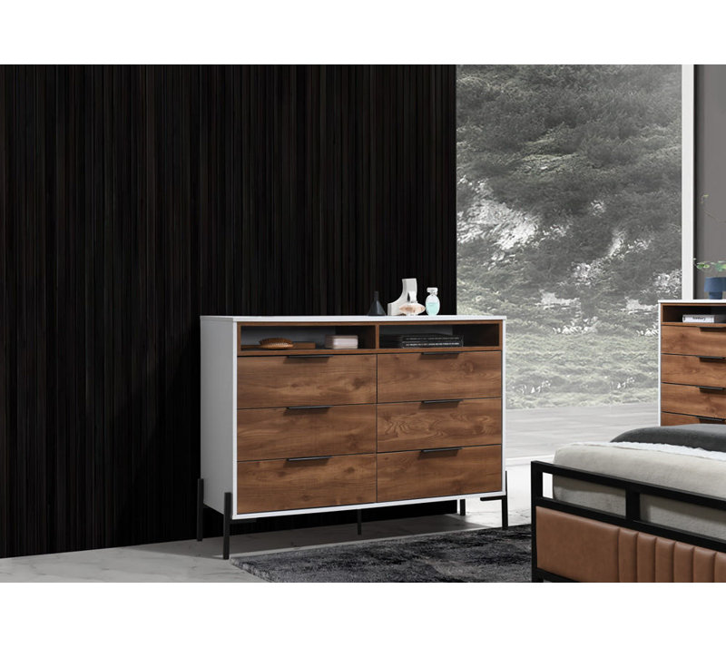Commode 6 tiroirs Alin