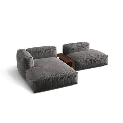 Bedar 2 Seater Velvet Corner Sofa 