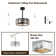 Caylie 18'' Modern Ripple Glass Reversible Ceiling Fan with 5 Lights and Remote, 6 Speeds Dimmable Ceiling Fan