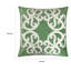 Coussin décoratif Dery, velours vert vintage avec accent de vigne, carré de 20 pouces-122359332