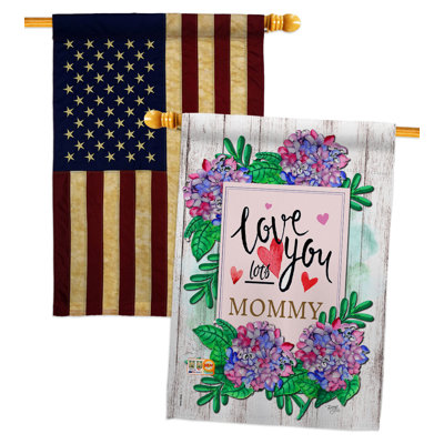 Drapeau de maison décoratif à 2 côtés en polyester / mélange de polyester 40 x 28 po