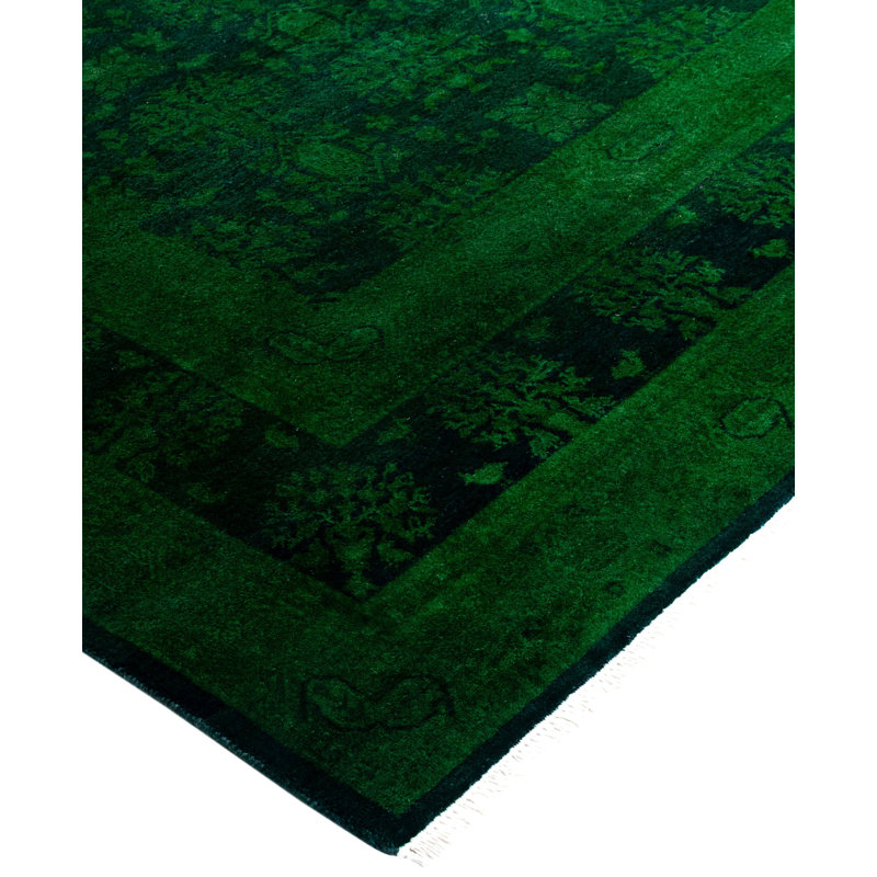 Huckstep One-of-a-Kind 4' 1" X 12' 1" Wool Area Rug Green