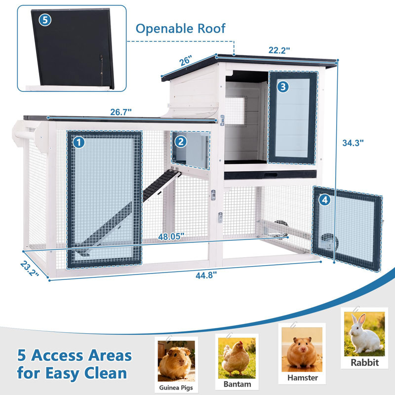 Cage à lapin pour l'extérieur