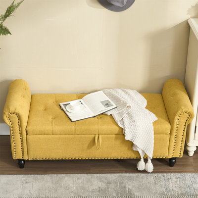 Versatile Upholstered Ottoman Bench with Spacious Storage for Home