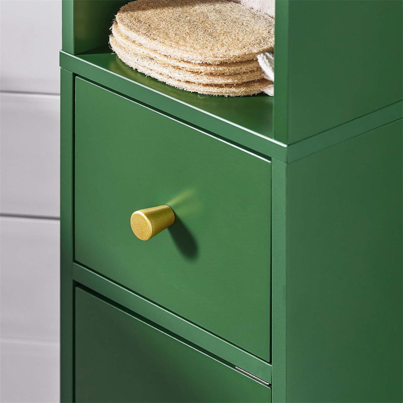 Aadhith Freestanding Linen Cabinet, Green