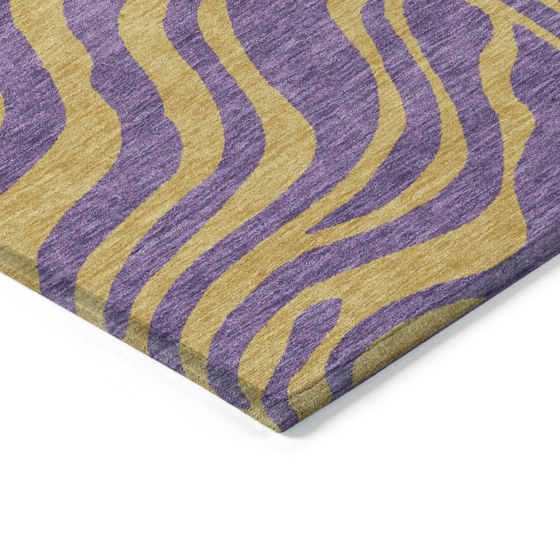 Red Synthetic Washable Non-slip Rectangular Rug 46" x 30"
