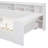 Wooden Full Size Daybed With Storage Shelves, Multi-Functional Bed With Two Storage Drawers And  Study Desk, Antique White