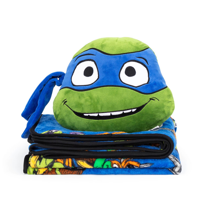 TMNT Leonardo Travel Throw and Pillow Set