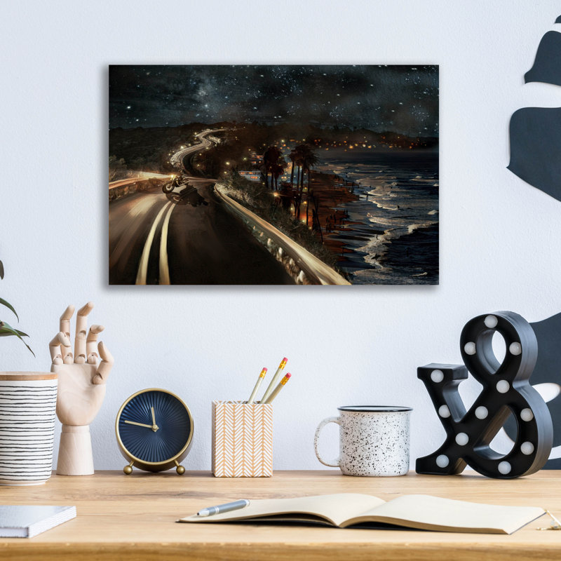 «Night Ride» par Murray Henderson, art mural en verre acrylique, H 12 po x l 16 po x P 0,13 po