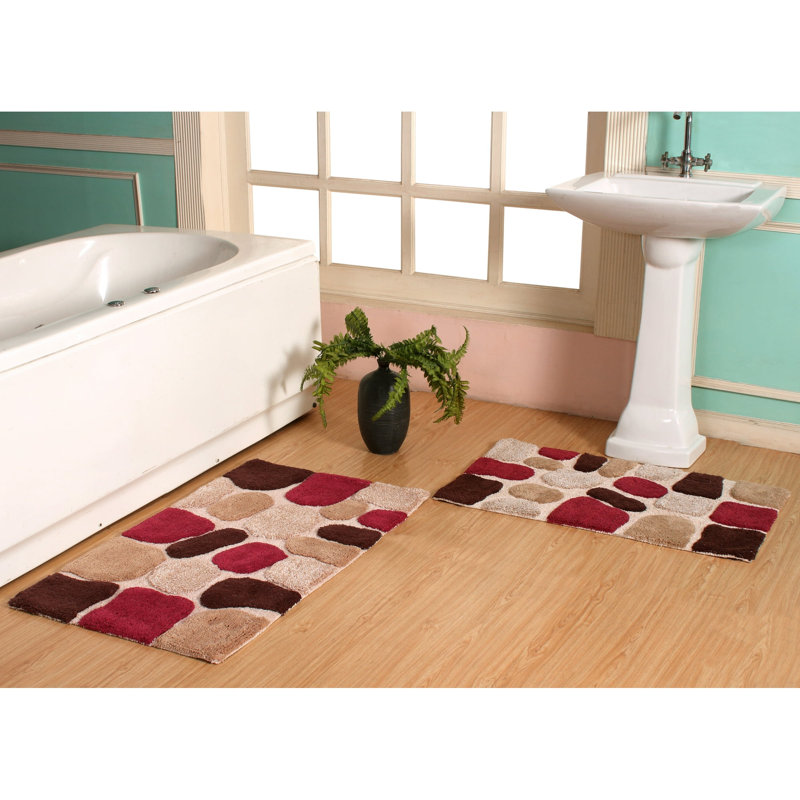 Ensemble de tapis de bain Creline, Beurre de pomme, L 24 po x L 40 po, l 21 po x L 34 po