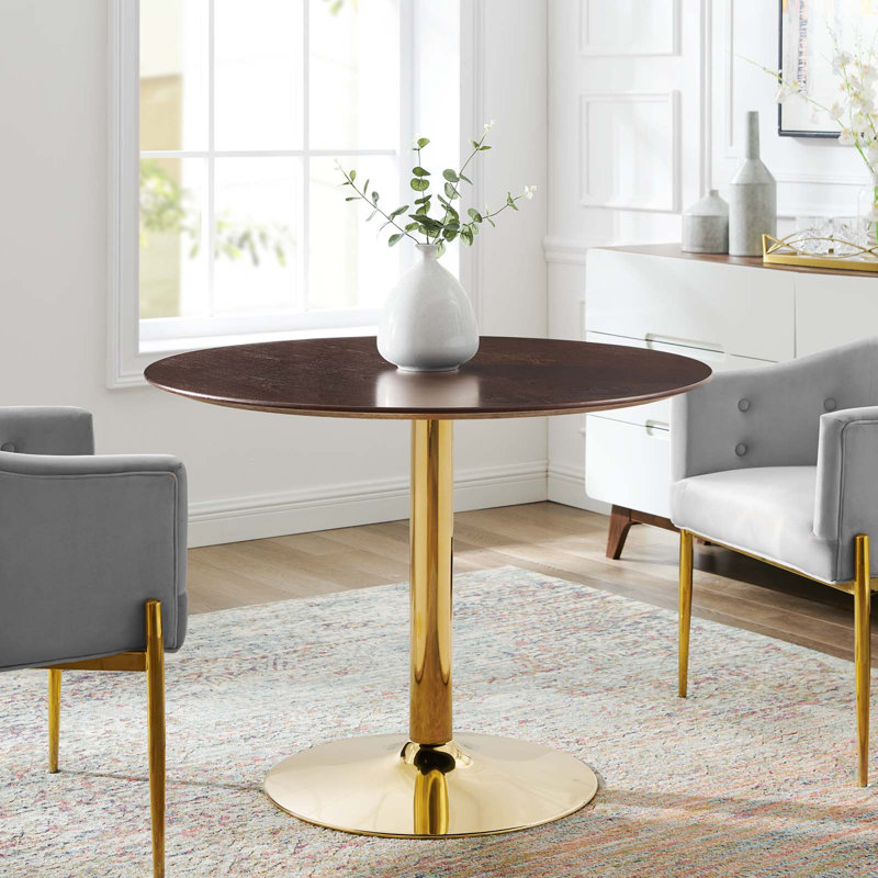 Modway Verne Dining Table, Cherry, 40" W x 40" L