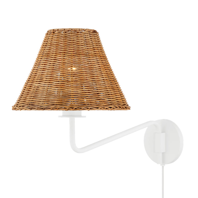 Issa Plug-in Sconce by TALI ROTH, Textured White