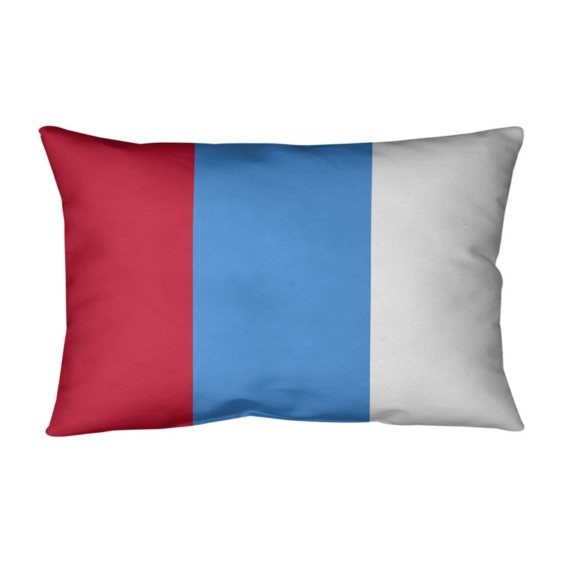 Coussin lombaire intérieur/extérieur baltimore retour, Rouge clair / bleu clair / blanc