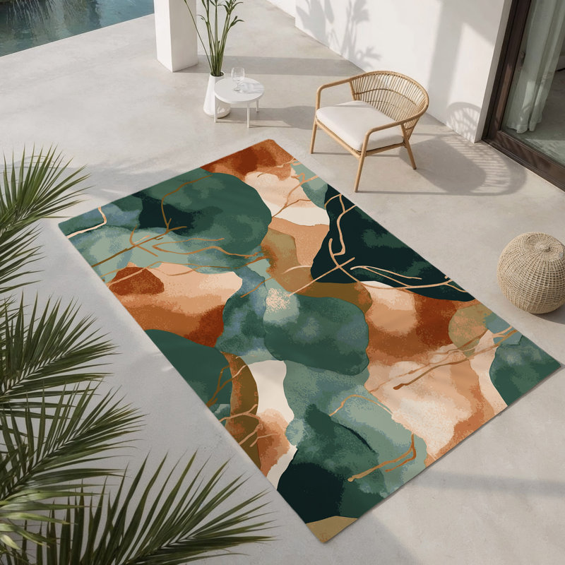 Amber Grove Indoor And Outdoor Area Rug, Rectangle 1'6" x 2'6"