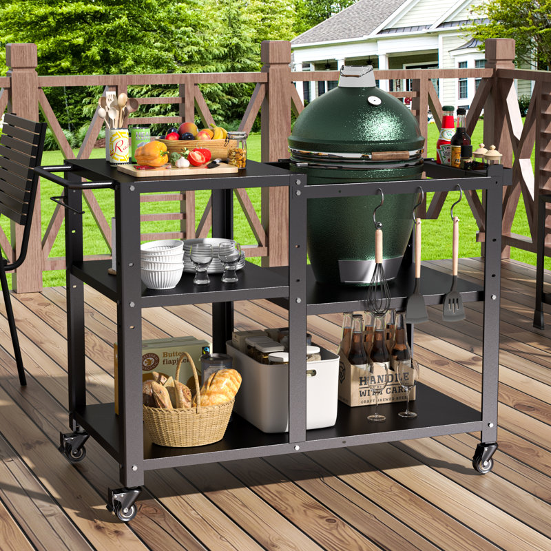 Chariot de barbecue extérieur en acier inoxydable